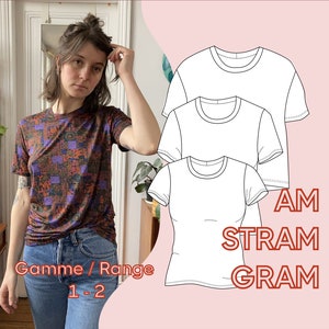 Am-Stram-Gram PDF pattern T-shirts - Fr 34 to 58 - US 2 to 26 - UK: 6 to 30