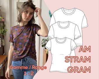 T-shirts Am-Stram-Gram PDF pattern - Fr 34 au 58 - US 2 to 26 - UK: 6 to30