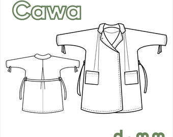 FR-ENG - Trenchcoat Cawa - patron Pdf / Cawa trenchcoat - Pdf pattern