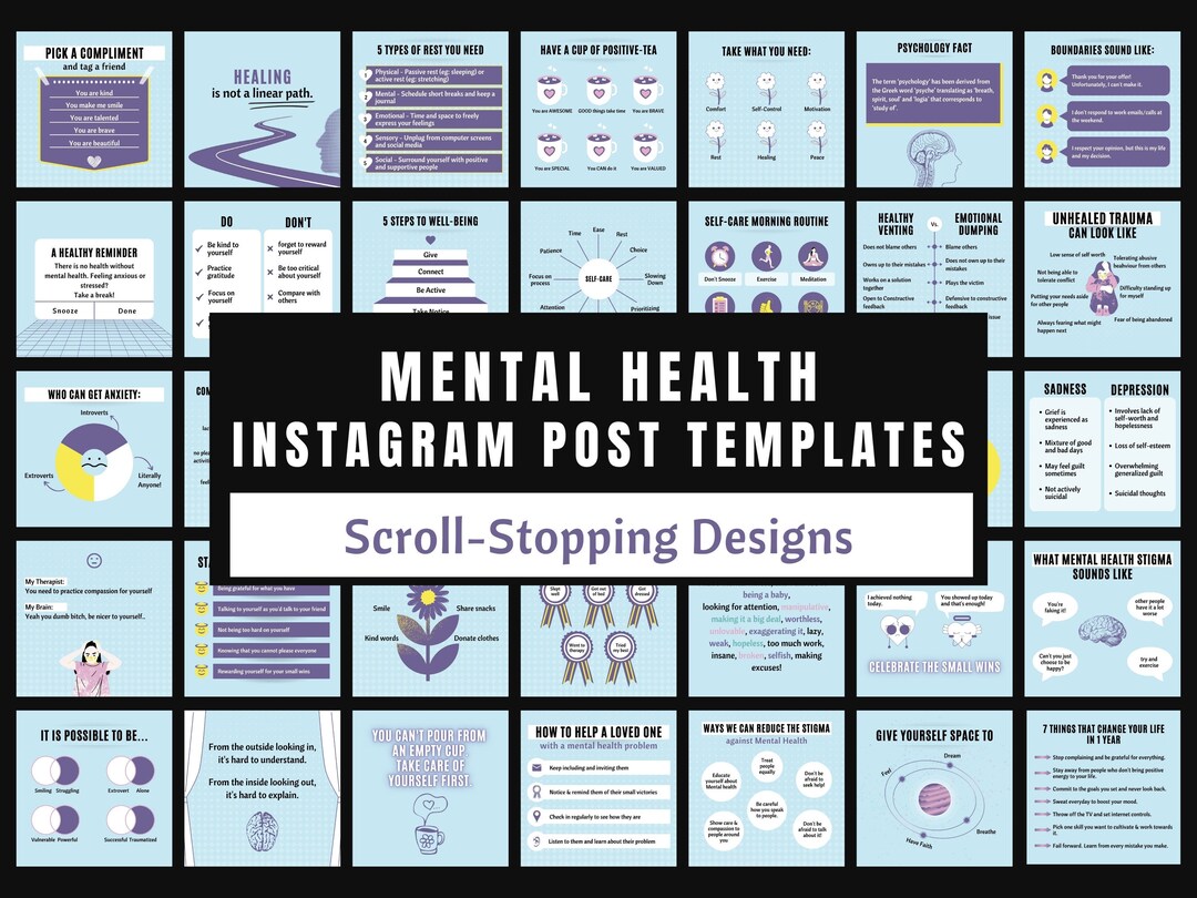 50 Mental Health Instagram Templates Mental Health Instagram Post