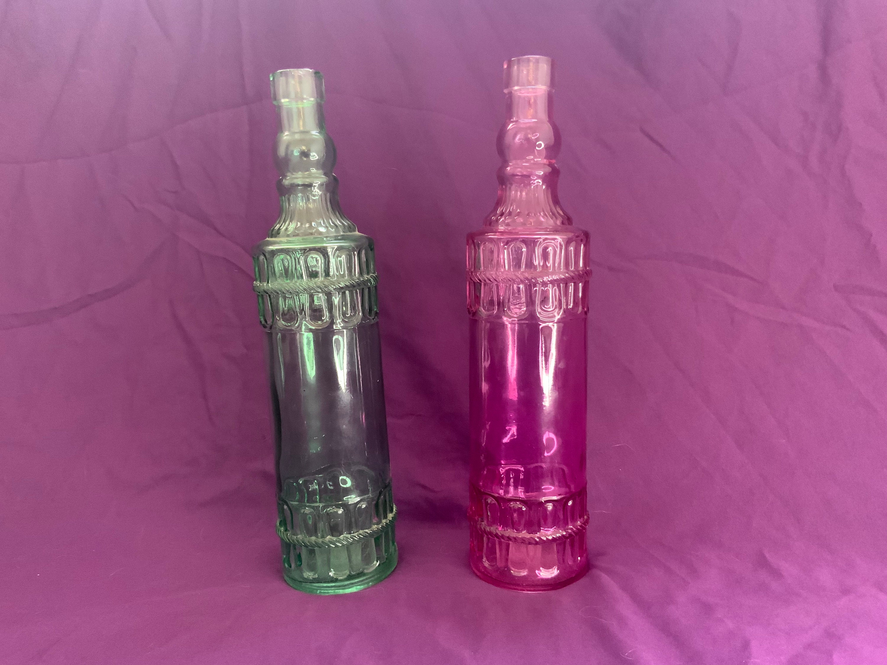 Decorative Glass Bottles Etsy