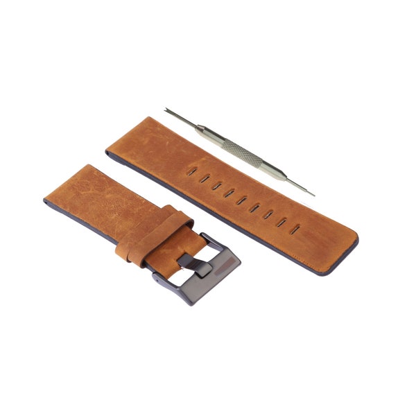 Diesel DZ Leather Watch Band-WBH Band Compatible with Diesel DZ, 22mm 24mm 26mm 27mm 28mm Watch Strap