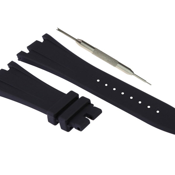 Audemars Piguet Watch Band-WBH Band Compatible with AP Royal Oak Offshore ROO, Rubber Silicone 26mm Black Diver Watch Strap