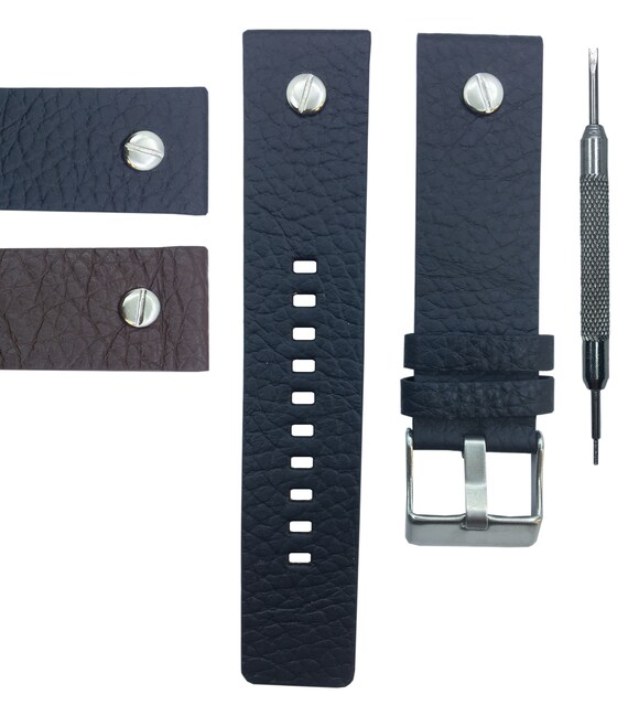 Diesel Daddy Series Leather Watch Band wbh Band Compatible With Diesel Daddy Series 22mm 24mm 26mm 28mm Black Brown Watch Strap Etsy Canada