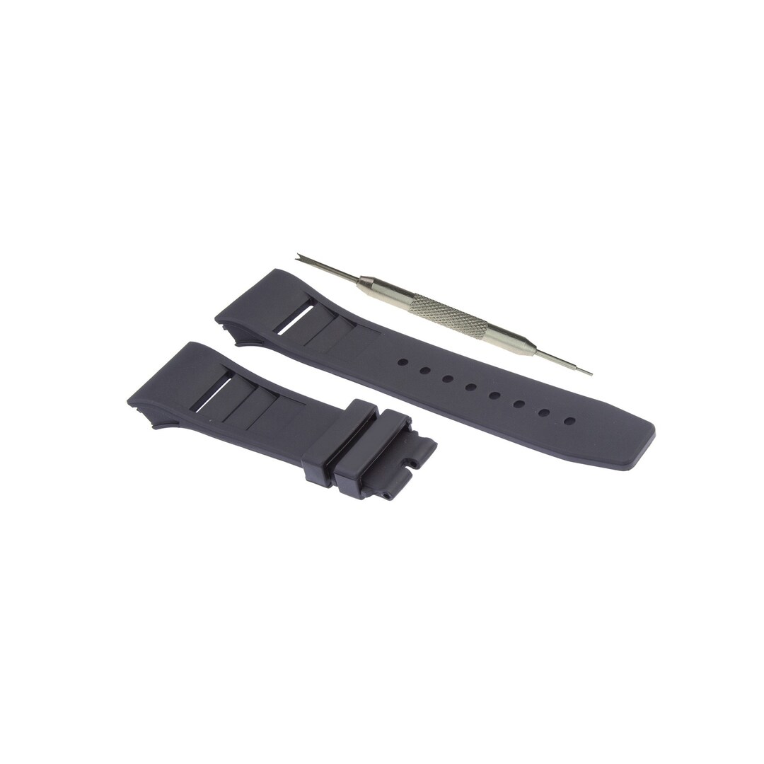 Richard Mille Black Rubber Watch Band Compatible With RM035 RM011 RM055, Silicone 25mm Silicone
