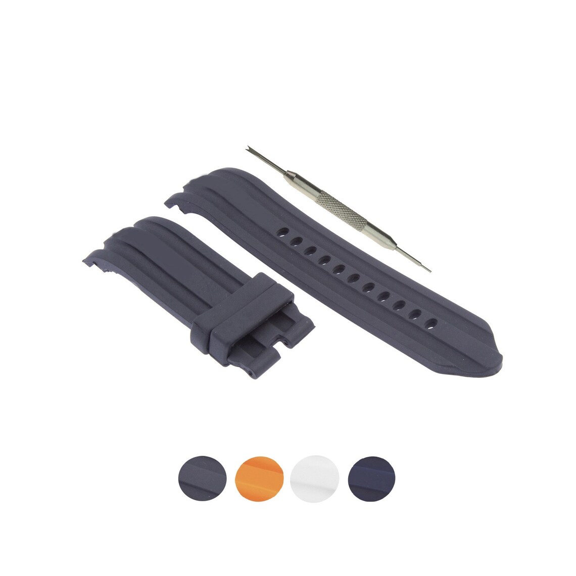 Nautica Rubber Watch Bandwbh Band Compatible With NTC Mens NST, 24mm