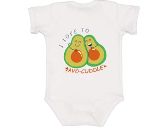I Love to Avo-Cuddle Decal, Printable Decal for Cricut, PNG and SVG Download, Infant and Toddler Top Decal Design, Avocado