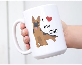 I Love my GSD Decal Digital Download German Shepherd Dog