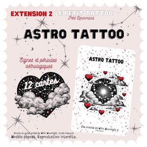 Cartes ASTRO TATTOO (12 cartes + sachet)