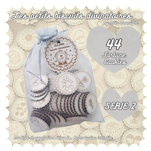 Série 2 "Les petits biscuits divinatoires"  Fortune Cookies by Milin Moonlight (44 pièces + sachet +mini guide)