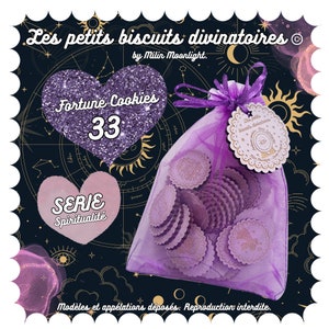 Série Spiritualité  "Les petits biscuits divinatoires" Fortune Cookies by Milin Moonlight (33 pièces + sachet +mini guide)