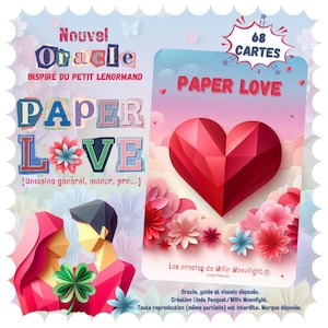 Lenormand " PAPER LOVE " 68 cartes oracle by Milin Moonlight (+pdf à télécharger + sachet)