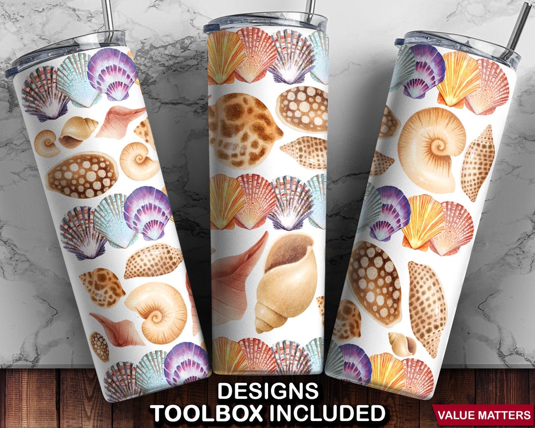 Shell Tumbler Wrap MATCHING DESIGN TOOLBOX for Self - Etsy