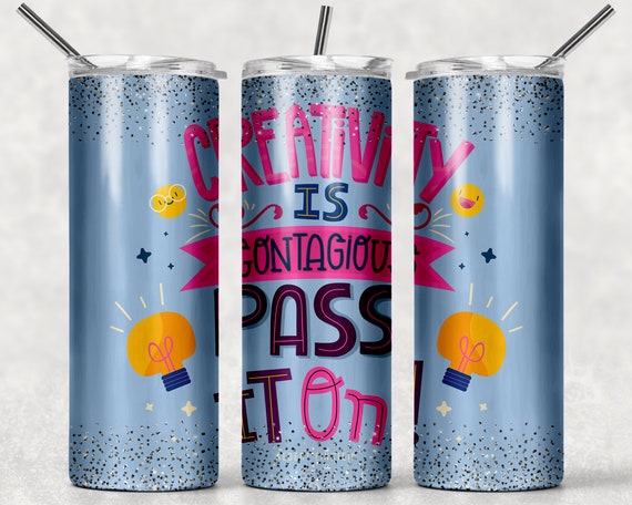 Sublimation Tumblers PNG 20oz Skinny Tumbler Template Learn Something ...
