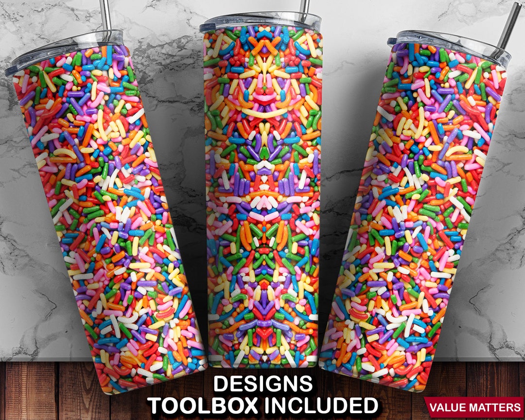 Sprinkle Tumbler Wrap Donut MATCHING DESIGN TOOLBOX for Self Etsy