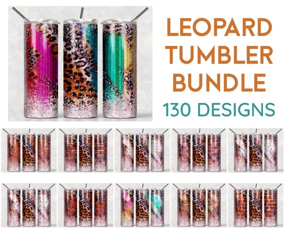 Buy Sublimation Tumblers Bulk PNG 20oz Skinny Tumbler Template Leopard  Bundle 130 Wrap Glitter Colorful Texture Mix BONUS Online in India 