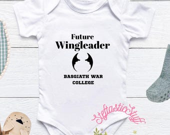 Fourth Wing Wingleader Baby Onesie | Bookish Baby Gift | BookTok Baby Shower Gift | Fantasy Book Fan Clothes