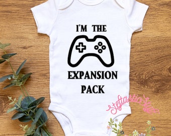 I'm The Expansion Pack - Gamer Baby Onesie - For Player Two (or three!)