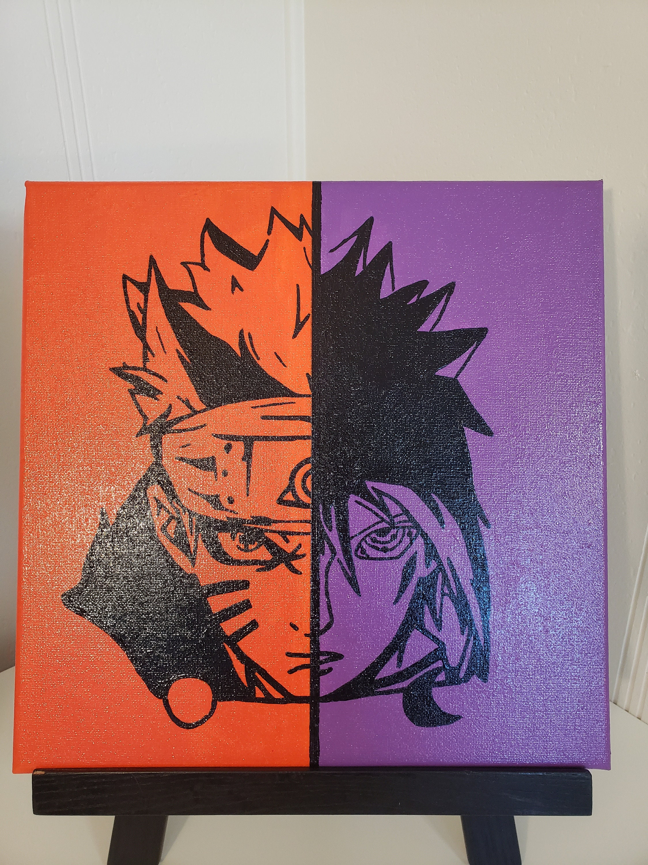 Naruto And Sasuke Half Face Acrylic Anime Painting Naruto Etsy Naruto And Sasuke Half Face Acrylic Anime Painting Naruto Etsy