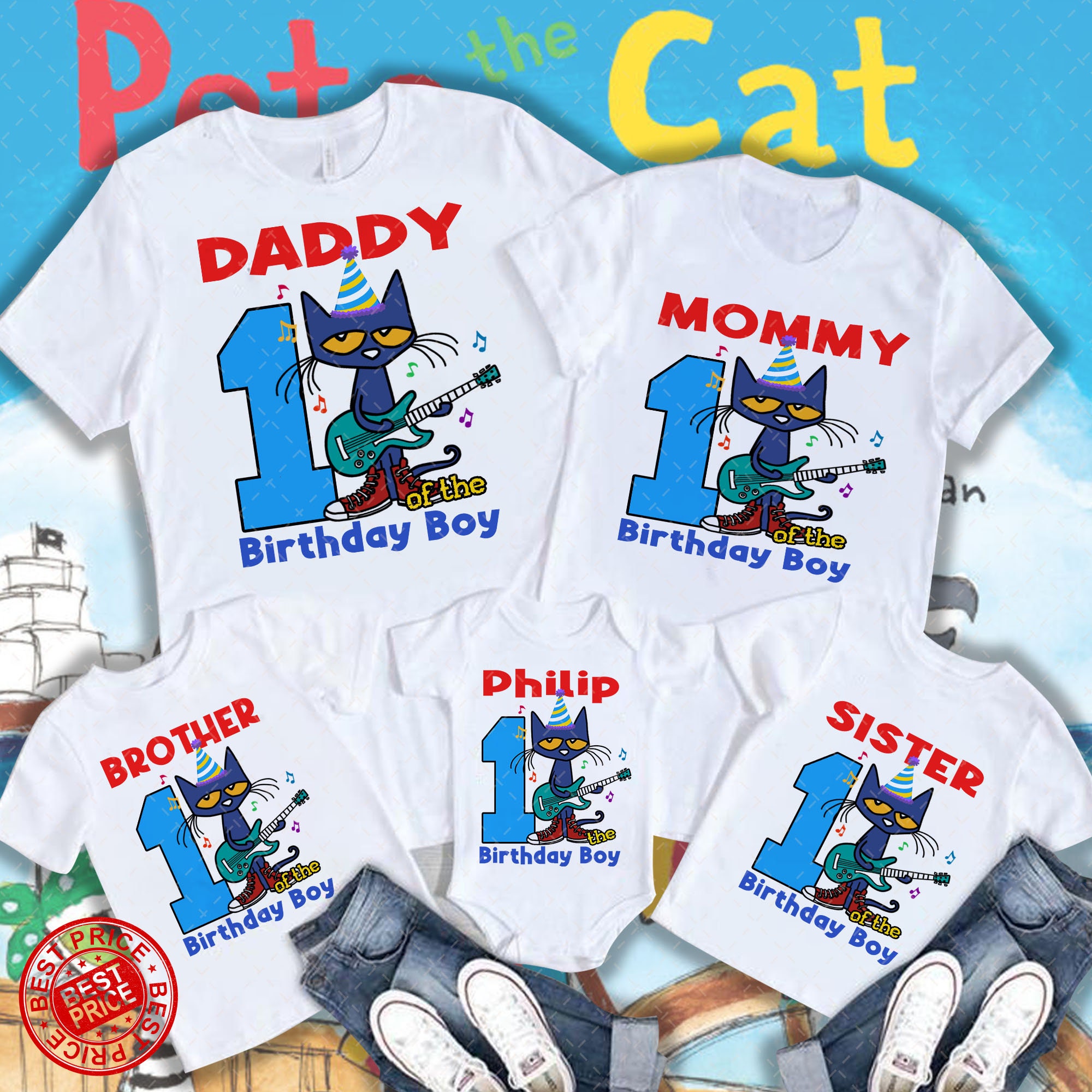 Pete The Cat Birthday Shirt Groovy Shirt Pete The Cat Party Etsy