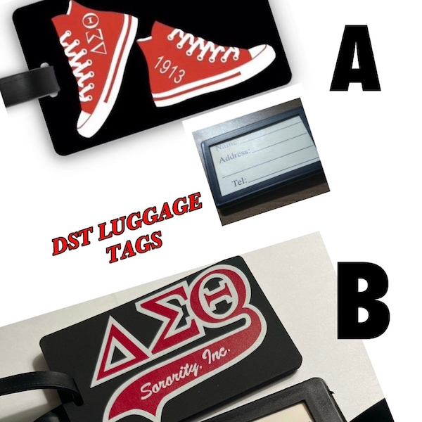 Delta Sigma Theta luggage tags
