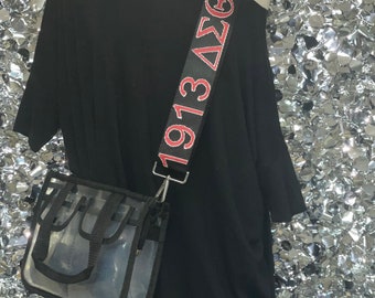 Delta Sigma Theta Adjustable Purse Strap (Extra Long & Wide)