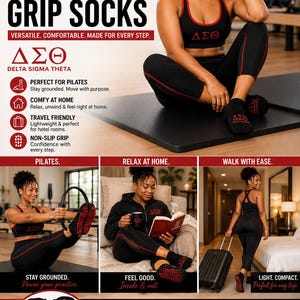 DELTA SIGMA THETA Pilates/Grip Socks