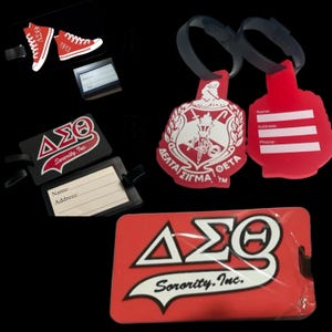 Delta Sigma Theta luggage tags