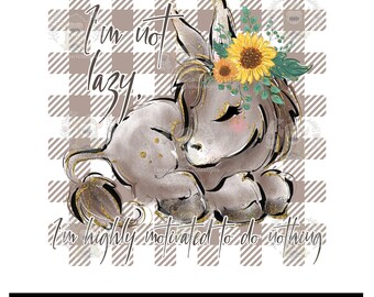 Lazy Donkey Sublimation Print Transfer: Ready to Press