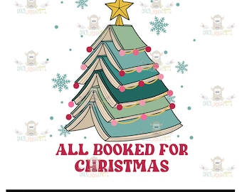 Book Christmas Tree Sublimation Print - Ready to Press