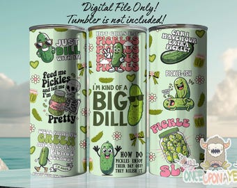 Funny Pickle Lover - 20oz magere beker wrap (digitaal bestand)