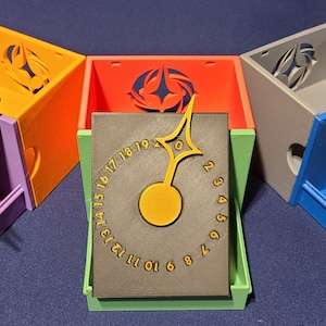 Benutzerdefinierte Lorcana Deck Box mit Schublade und magnetischem Lore Tracker