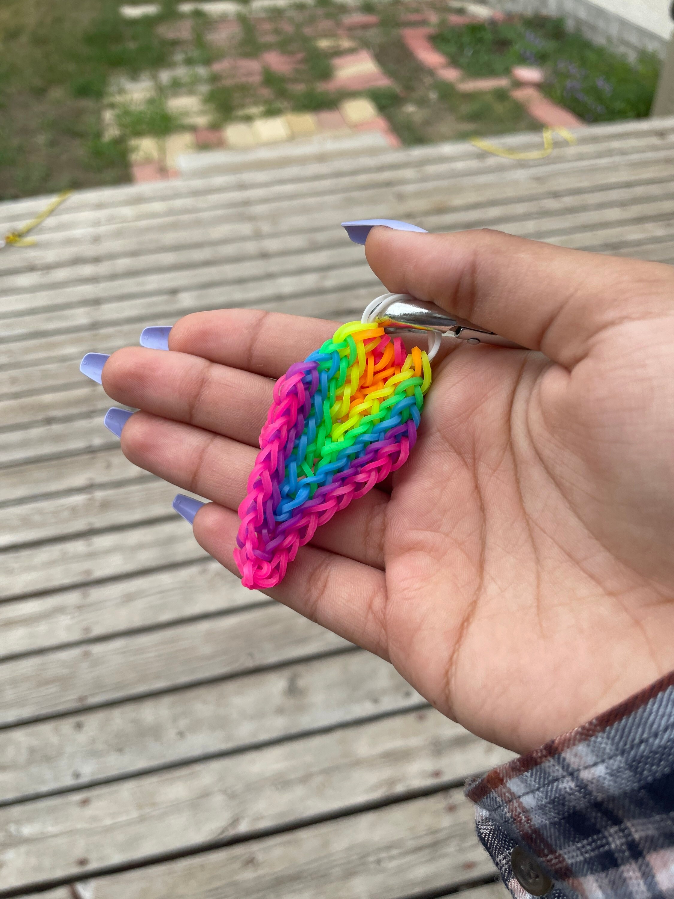 rainbow loom keychain