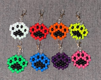 Kandi Pawprint Keychains