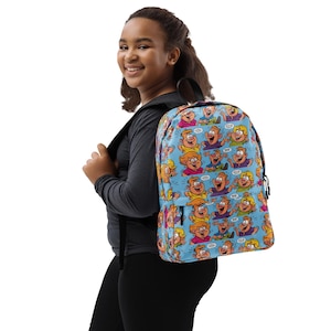 Mochila estilo dibujos animados divertida, colorida y moderna para todas las edades.
