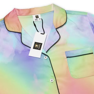 Rainbow Color All-Over Print Women’s Short-Sleeve Pajama Top