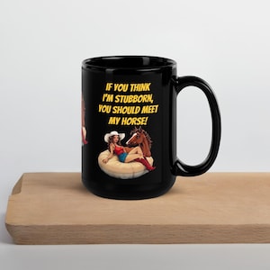 Pastel Rainbow Horse Mug: Equestrian Coffee Cup, Gift for Horse Lovers