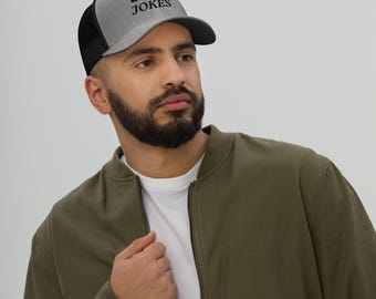 Dad Jokes Cap, bestickte Trucker-Mütze mit Netzrücken