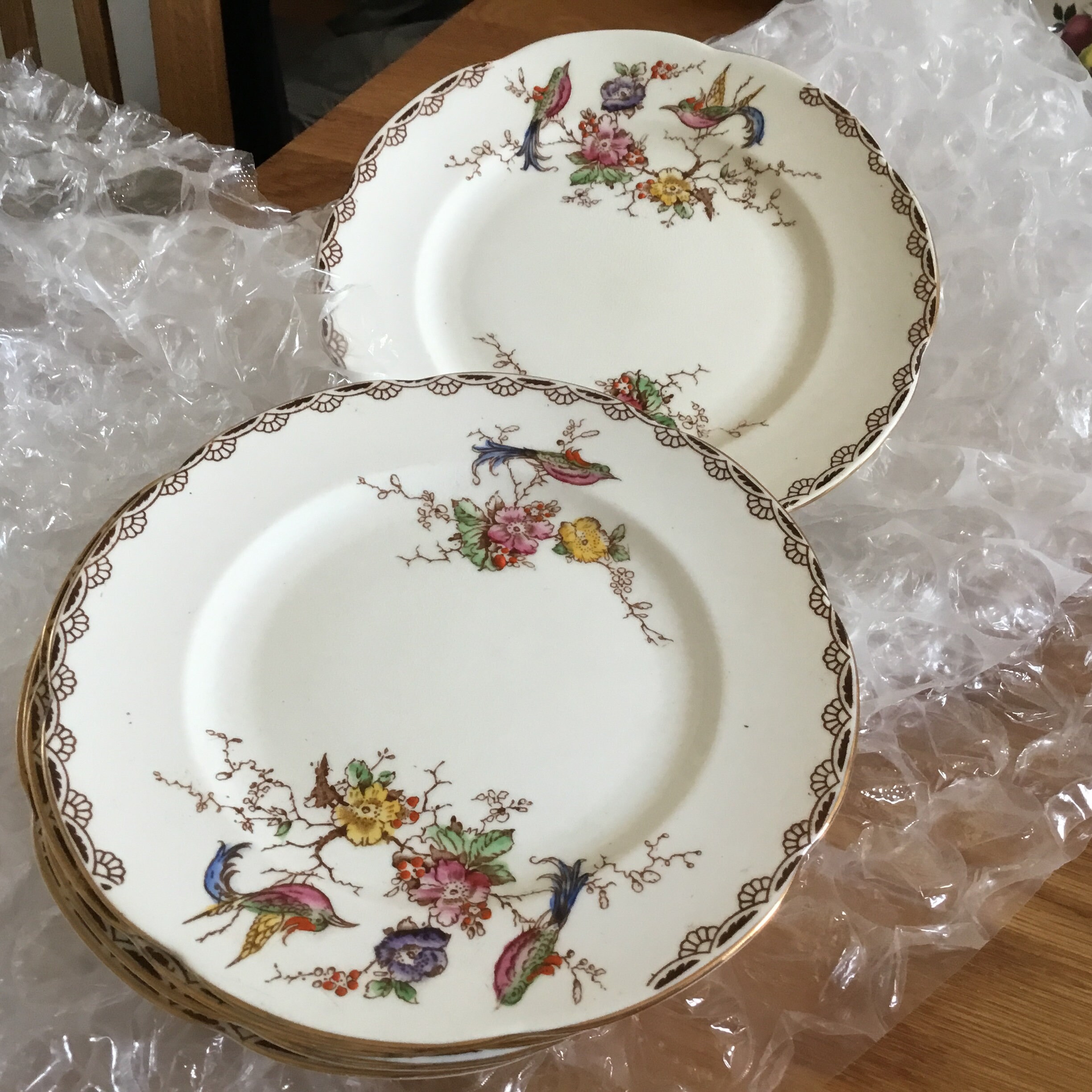 Adderley bone China flowers and birds Sadler teapot cream Etsy