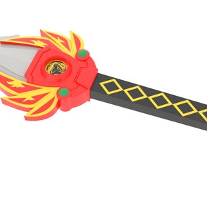 Red Ranger Power Sword / Ryugeki Ken Pepakura Pattern
