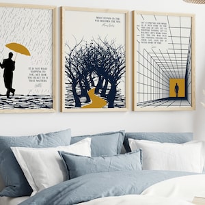 Stoic Philosophy Decoration Murale Wall Art Prints Set of 3 Piece Posters for Living Room, The Best Art of Stoicism Philosophy for Bedroom
