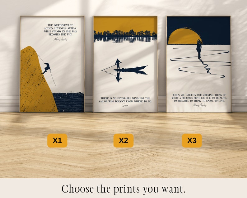 If you are a passionate follower of Stoicism or you seek inspiration for a mindful and purposeful life, this Stoic set of prints is perfect. Hang them in your office, study, or living room to infuse your surroundings with the wisdom of Stoicism.