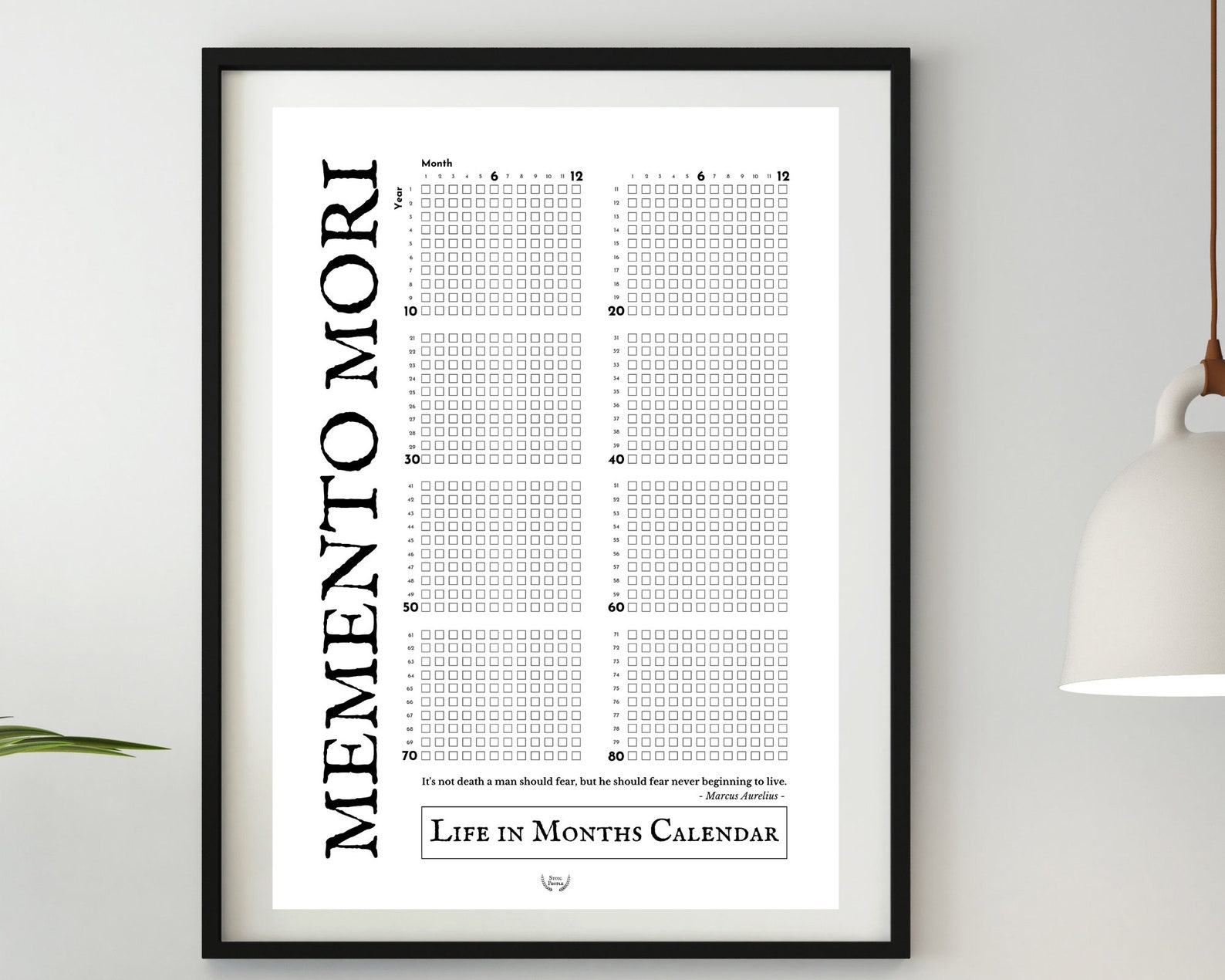 Memento Mori Life in Months Calendar Stoicism Memento Mori | Etsy Memento Mori Life in Months Calendar Stoicism Memento Mori | Etsy