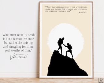 Viktor Frankl Quote Print: Man's Search for Meaning, Stoic Philosophy