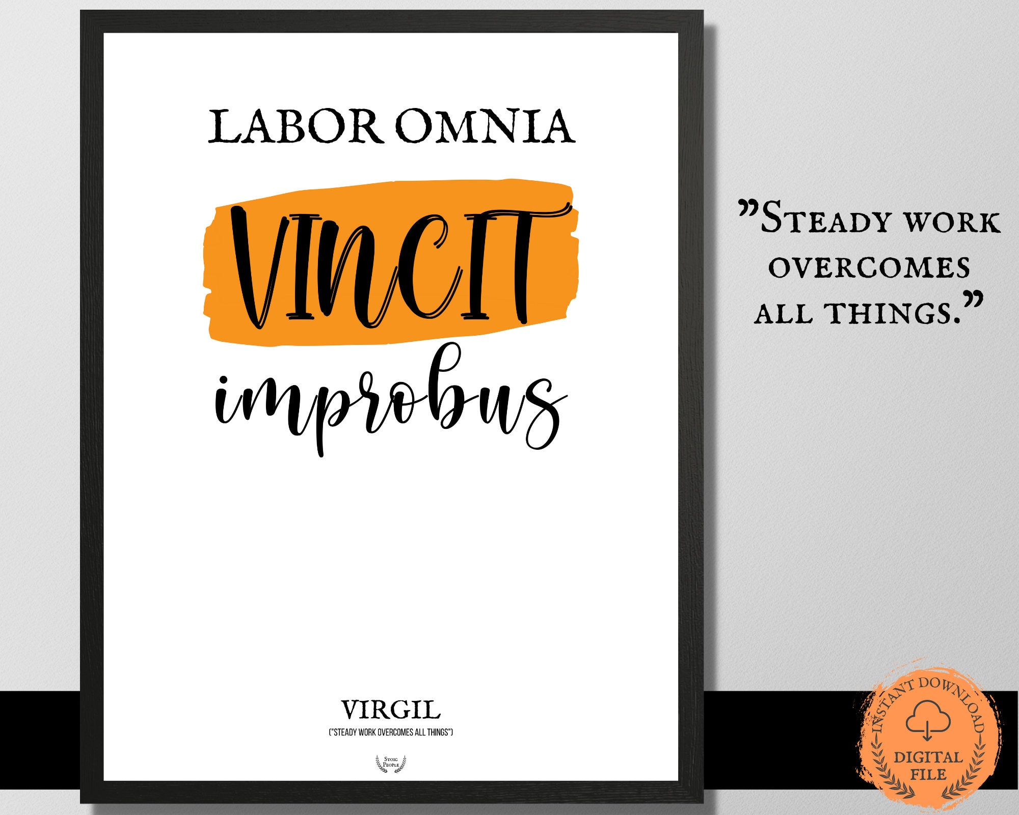 Latin Quote Poster - Etsy, image size:2000x1600