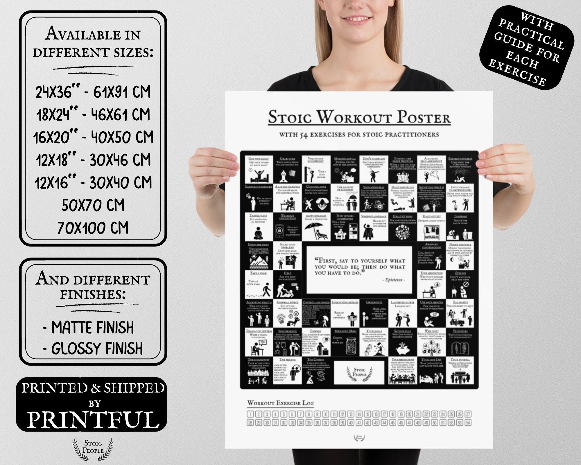 Stoicism Worksheet.pdf Stoicism Workout Tracker With 54 Daily Stoic Exercises - Phisical ...