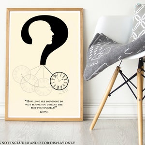 Self Growth Mindset in this Stoicism poster to Grow. A Mental challenge for your personal Development with 30 Daily practices.. A monthly routine whit Stoicism, a motivational Training. a Stoicism philosophy of Marcus Aurelius, Epictetus or Seneca.