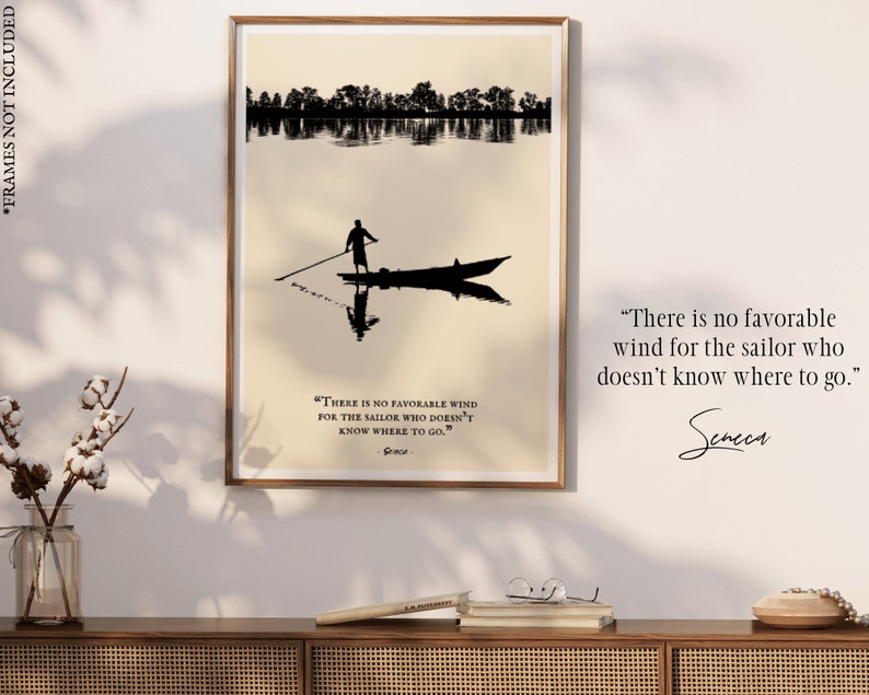 Each wall art showcases a quote from the likes of roman Marcus Aurelius and stoic Seneca with their stoic teachings on resilience, virtue. These stoic quotes serve as daily reminders to embrace life challenges and cultivate inner strength.