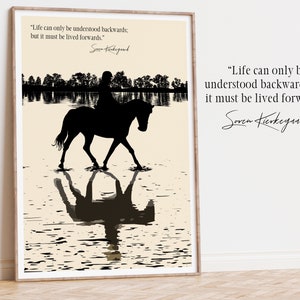 Soren Kierkegaard Quote Art Print, Philosophy Gift for Book Lover Gift for Readers, Literary Art Print, Existentialist Aesthetics Theologian