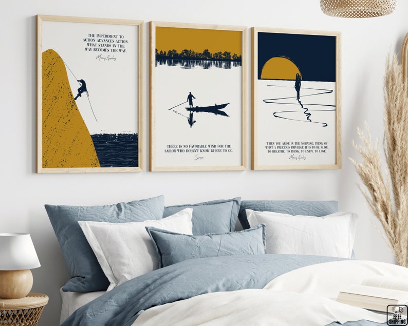 Each vertical poster showcases a profound quote from the likes of roman Emperor Marcus Aurelius and philosopher Seneca, capturing their insightful teachings on resilience, virtue, and the art of living well in famous quotes about Stoic principles.